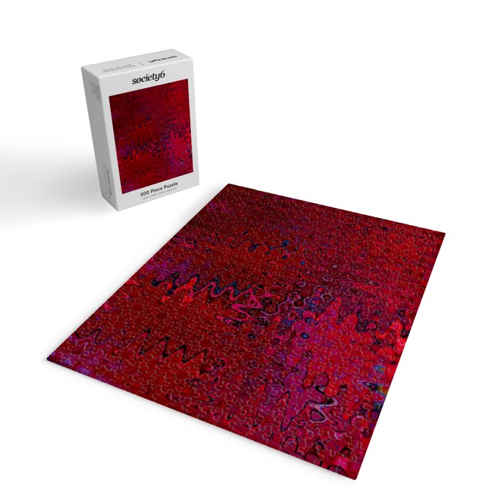 Red And Purple Abstract Painting Jigsaw Puzzle Gallery Image 2