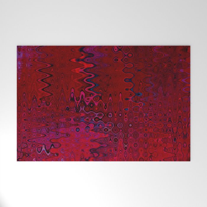 Red And Purple Abstract Painting Welcome Mat Gallery Image 1