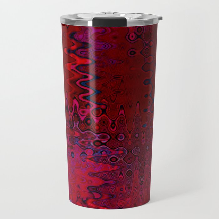Red And Purple Abstract Painting Travel Mug Gallery Image 1