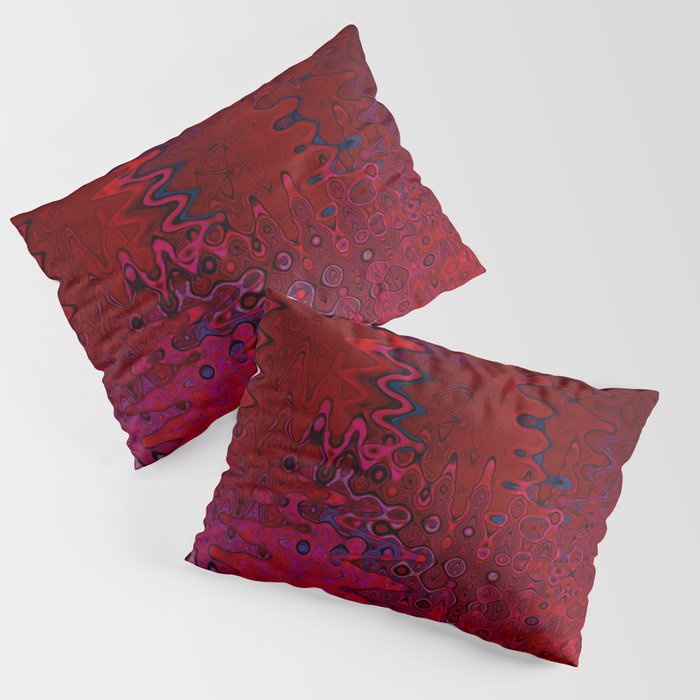 Red And Purple Abstract Painting Pillow Sham Gallery Image 3
