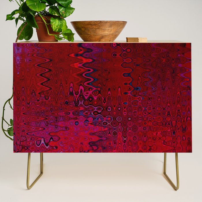 Red And Purple Abstract Painting Credenza Gallery Image 1
