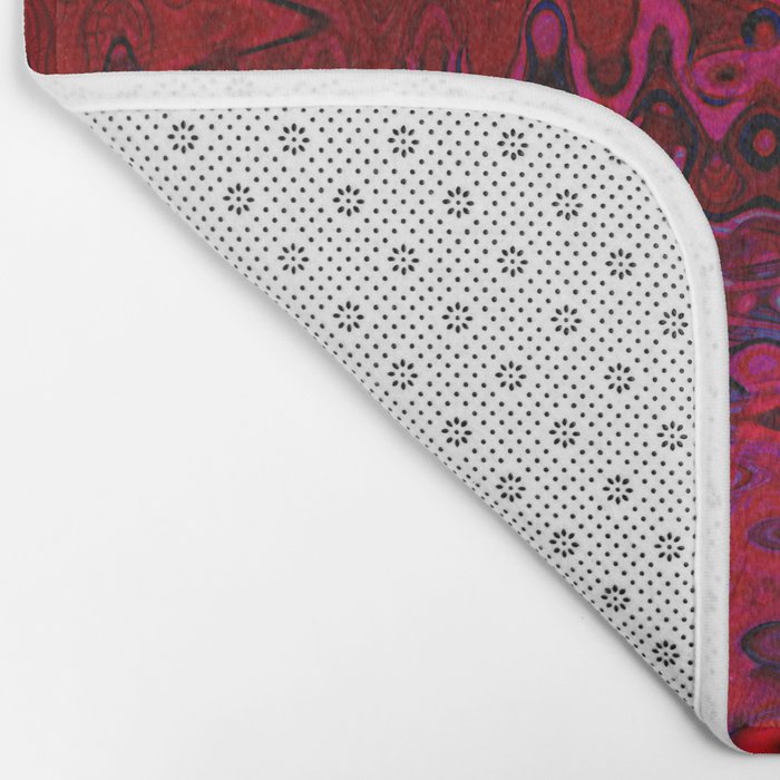 Red And Purple Abstract Painting Bath Mat Gallery Image 2