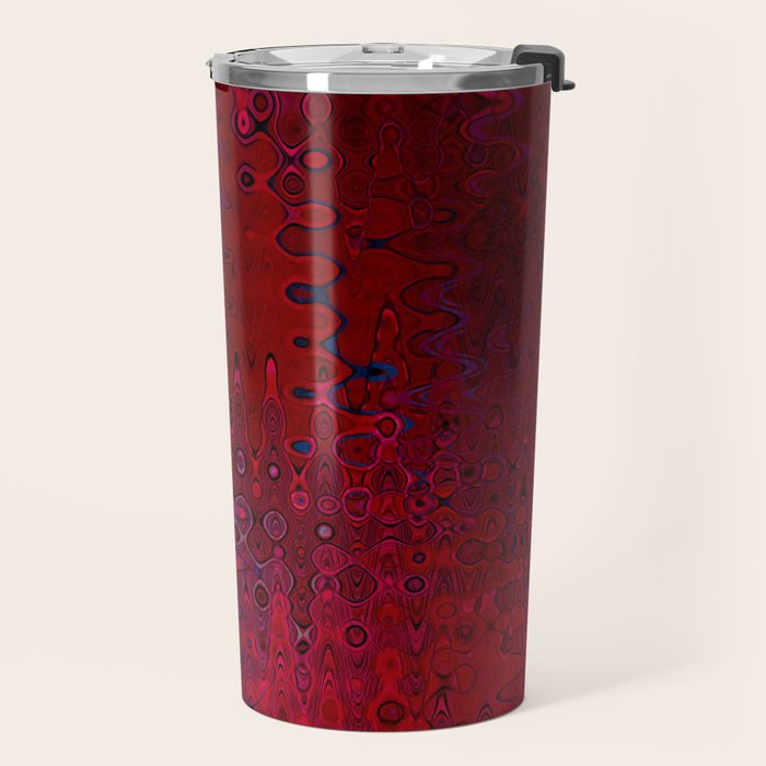 Red And Purple Abstract Painting Travel Mug Gallery Image 2