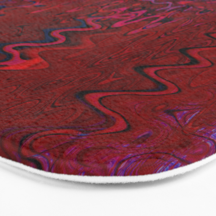 Red And Purple Abstract Painting Bath Mat Gallery Image 3