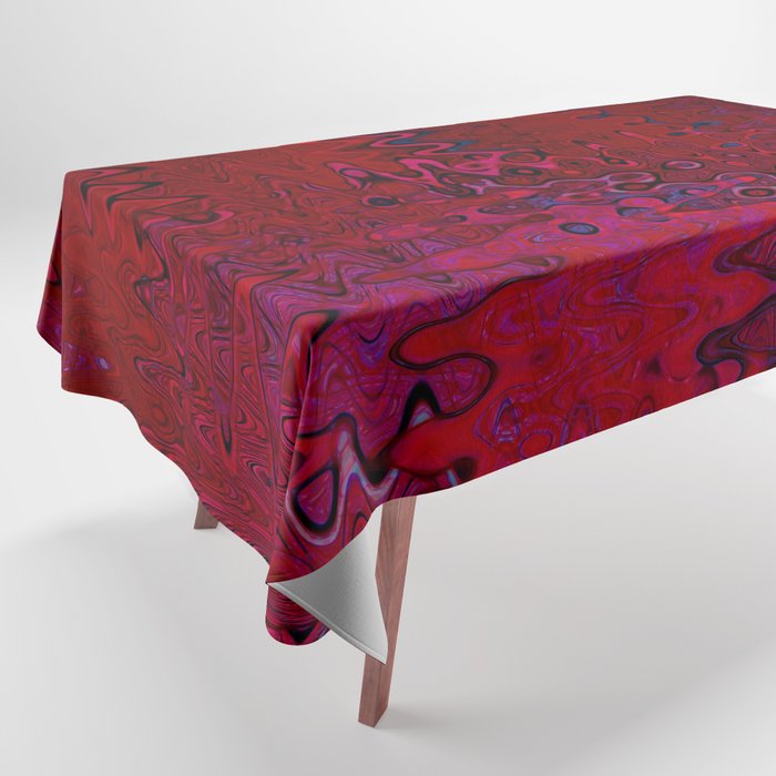 Red And Purple Abstract Painting Tablecloth Gallery Image 1