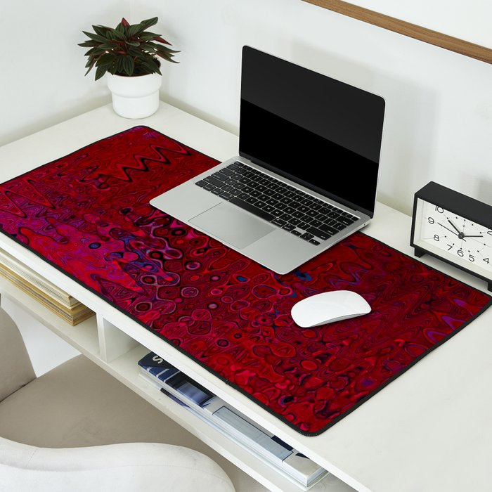 Red And Purple Abstract Painting Desk Mat Gallery Image 2