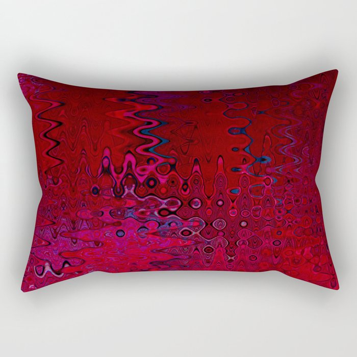 Red And Purple Abstract Painting Rectangular Pillow Gallery Image 1