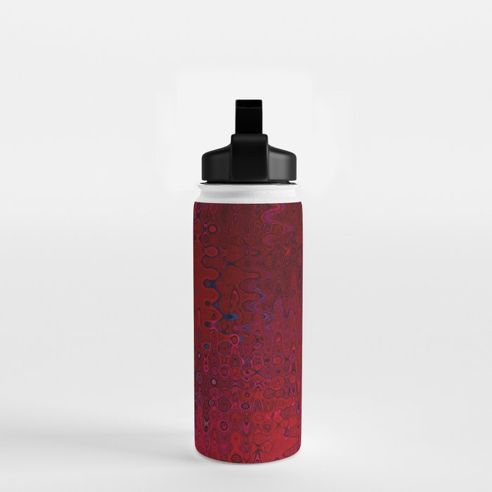 Red And Purple Abstract Painting Water Bottle Gallery Image 2
