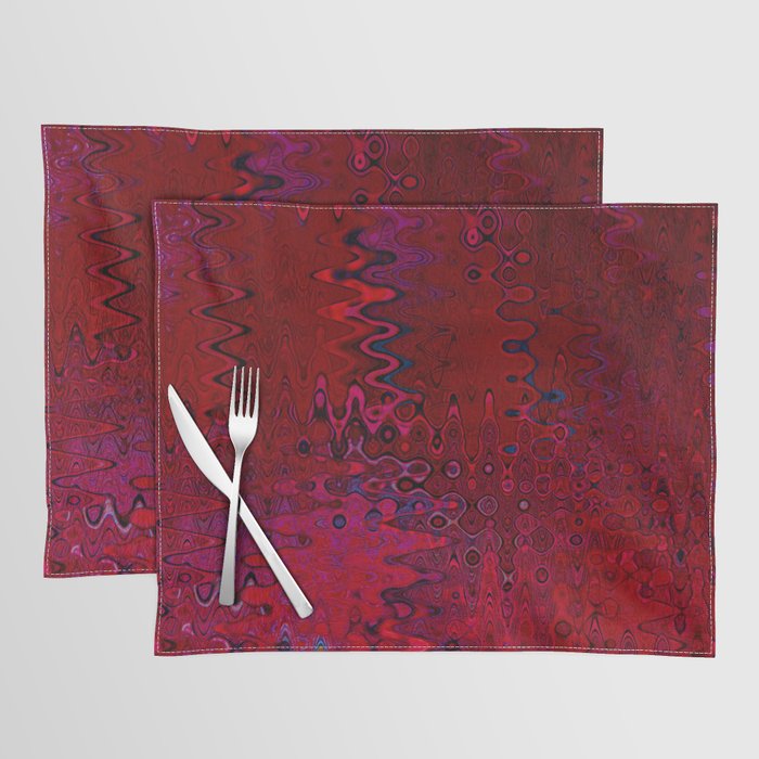 Red And Purple Abstract Painting Placemat Gallery Image 1