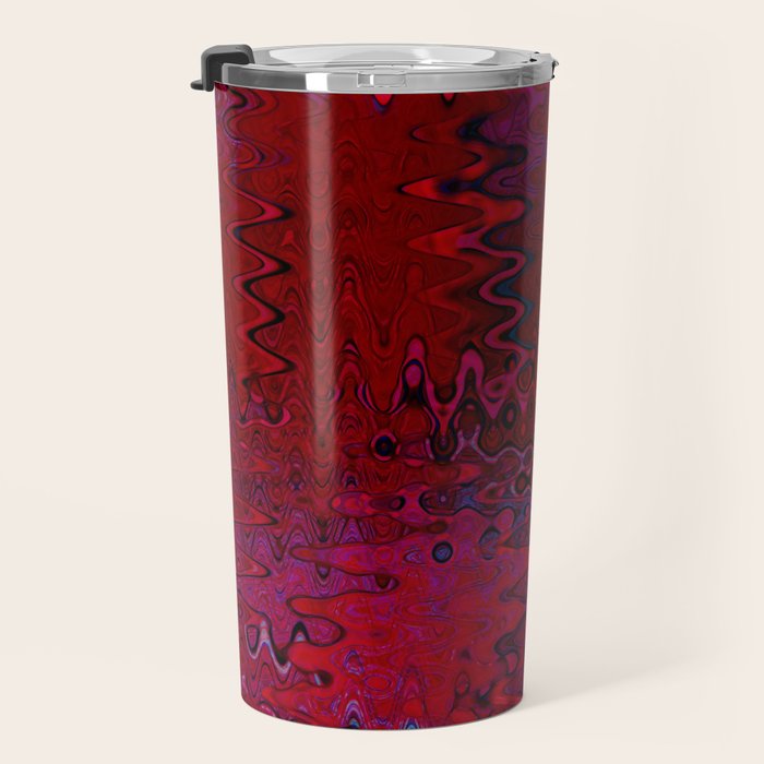 Red And Purple Abstract Painting Travel Mug Gallery Image 3