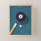 BILLIARDS / Ball 4 Mini Art Print Gallery Image 1
