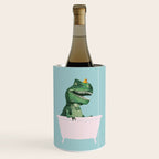 Playful T-Rex in Bathtub in Green Wine Chiller Gallery Image 1