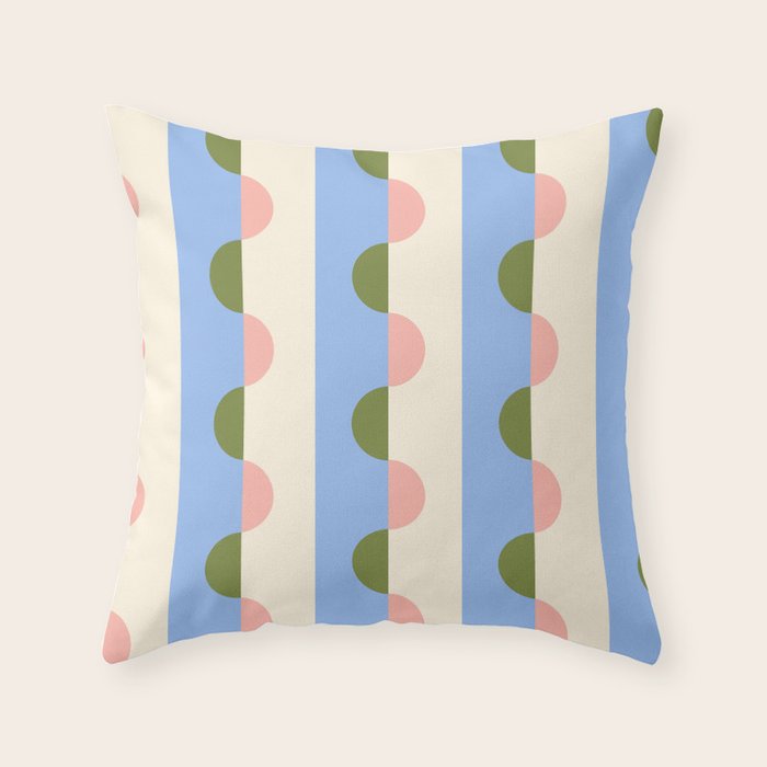 Abstract Scallops Throw Pillow Gallery Image 1