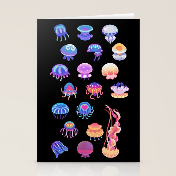 Jellyfish Day - dark Stationery Card Gallery Image 2