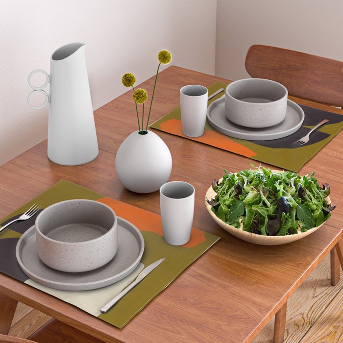 boho minimal fall shapes Placemat Gallery Image 2