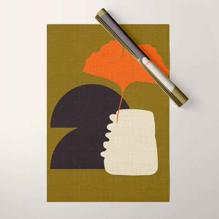 boho minimal fall shapes Wrapping Paper Gallery Image 1