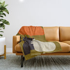 boho minimal fall shapes Throw Blanket Gallery Image 1