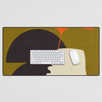 boho minimal fall shapes Desk Mat Gallery Image 1