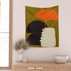 boho minimal fall shapes Wall Tapestry Gallery Image 2