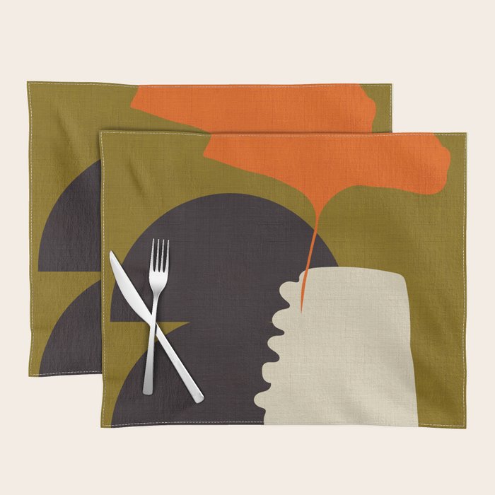 boho minimal fall shapes Placemat Gallery Image 1