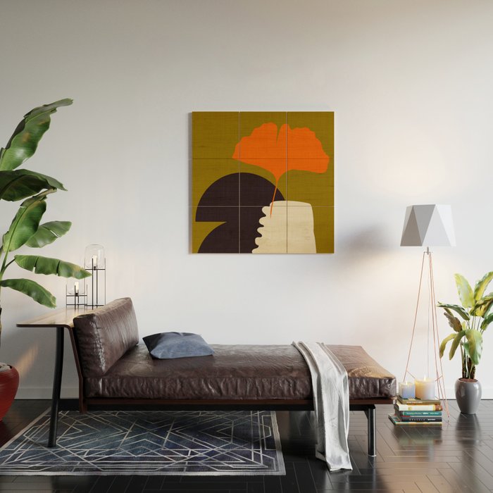 boho minimal fall shapes Wood Wall Art Gallery Image 2