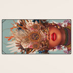 Blossom in a golden asymmetry Desk Mat Gallery Image 3