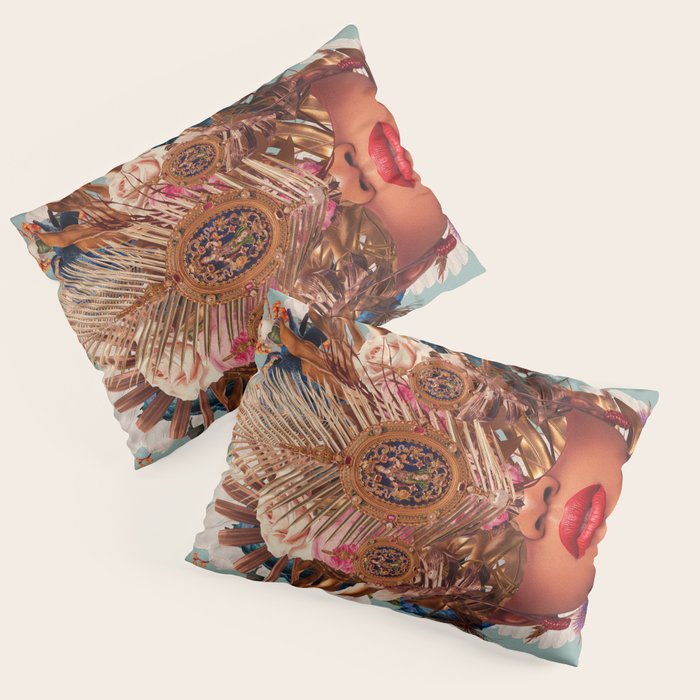 Blossom in a golden asymmetry Pillow Sham Gallery Image 3