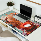 Blossom in a golden asymmetry Desk Mat Gallery Image 2