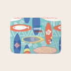 Vintage Surfboards Pattern Bath Mat Gallery Image 1