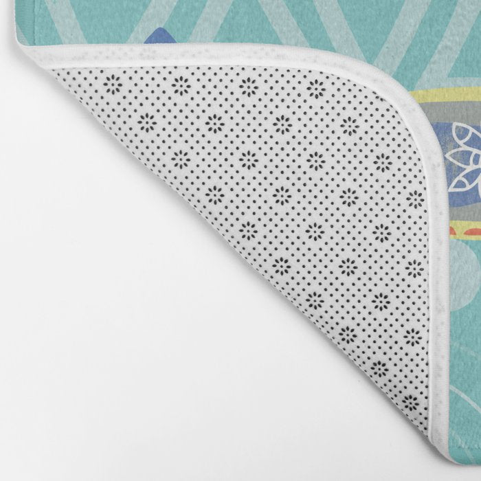 Vintage Surfboards Pattern Bath Mat Gallery Image 2