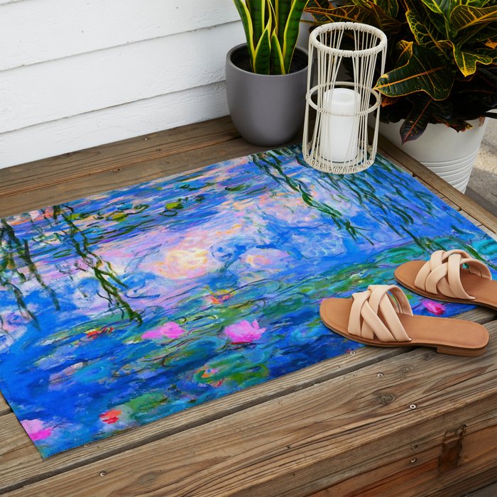 Claude Monet Water Lilies Outdoor Rug Gallery Image 2