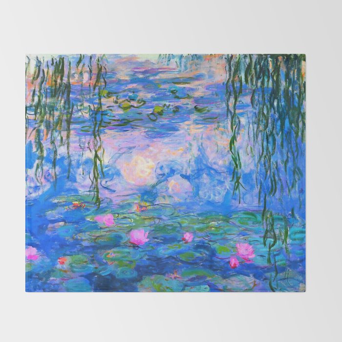 Claude Monet Water Lilies Throw Blanket Gallery Image 2
