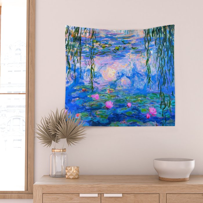 Claude Monet Water Lilies Wall Tapestry Gallery Image 2