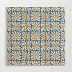 Vintage daisy flower art pattern Wood Wall Art Gallery Image 1