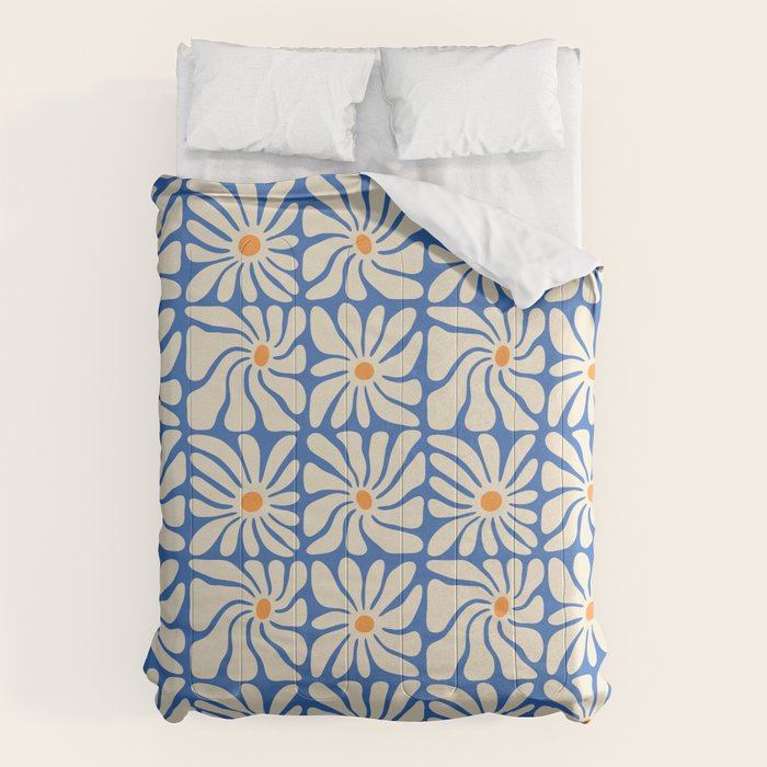 Vintage daisy flower art pattern Comforter Gallery Image 6