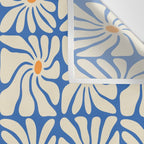 Vintage daisy flower art pattern Wall Tapestry Gallery Image 3