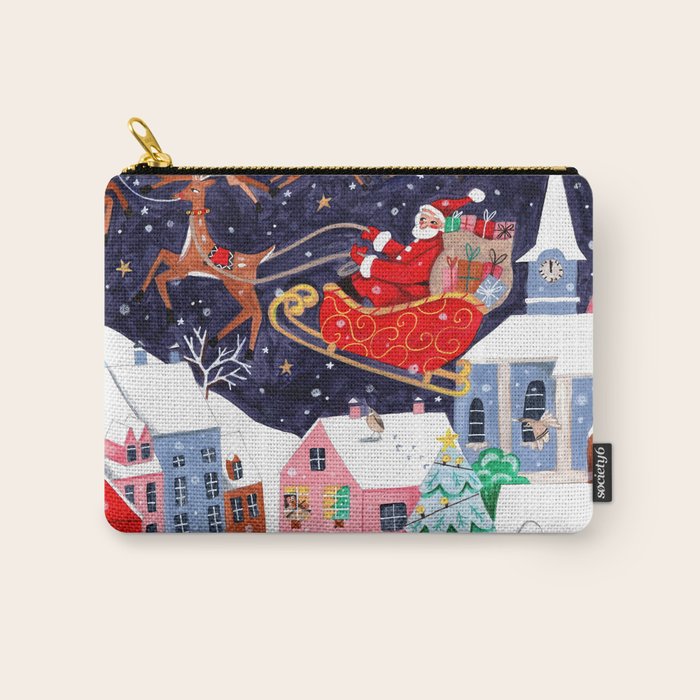 Christmas Village Santa Carry All Pouch Gallery Image 1