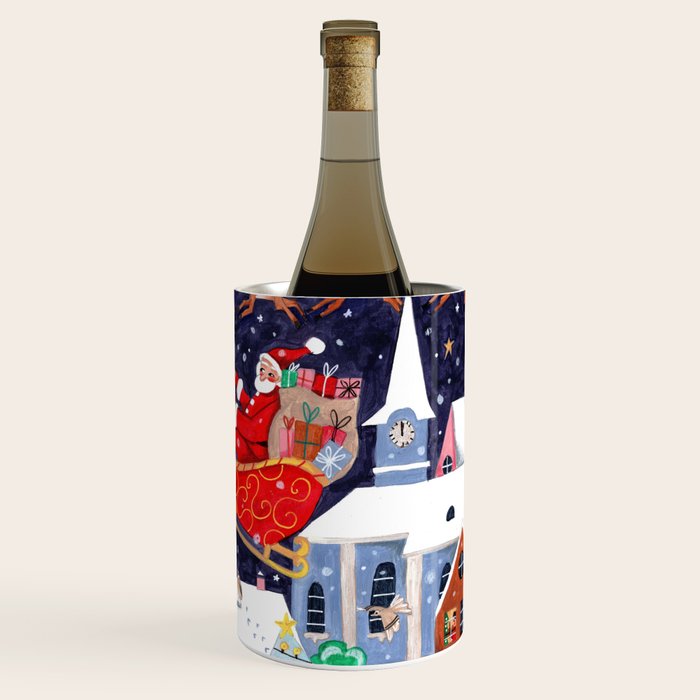 Christmas Village Santa Wine Chiller Gallery Image 3