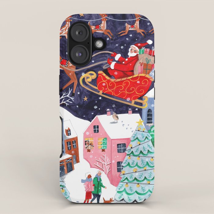 Christmas Village Santa iPhone Case Gallery Image 1