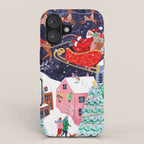 Christmas Village Santa iPhone Case Gallery Image 1