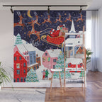 Christmas Village Santa Wall Mural Gallery Image 1