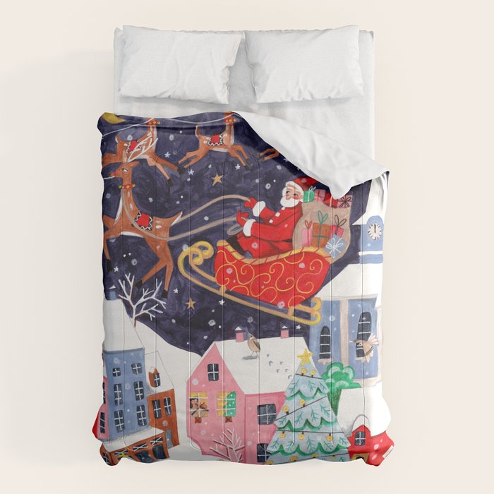Christmas Village Santa Comforter Gallery Image 1