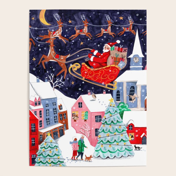 Christmas Village Santa Poster Gallery Image 1