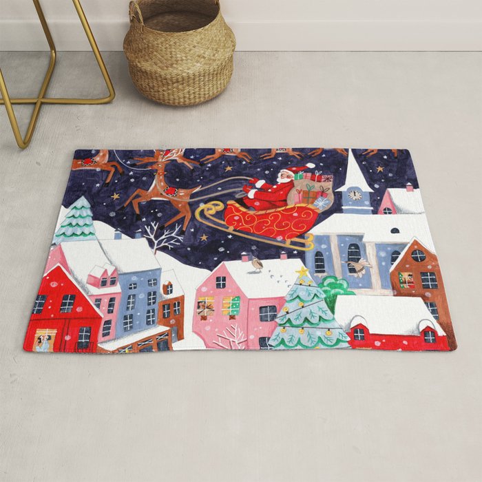 Christmas Village Santa Rug Gallery Image 1