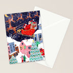 Christmas Village Santa Stationery Card Gallery Image 2
