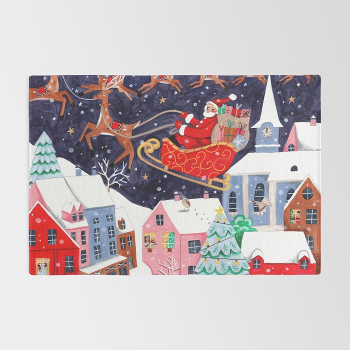 Christmas Village Santa Rug Gallery Image 2