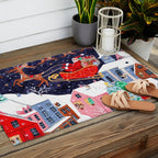Christmas Village Santa Outdoor Rug Gallery Image 2