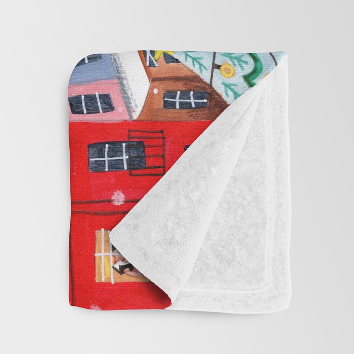 Christmas Village Santa Throw Blanket Gallery Image 3