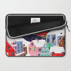 Christmas Village Santa Laptop Sleeve Gallery Image 2
