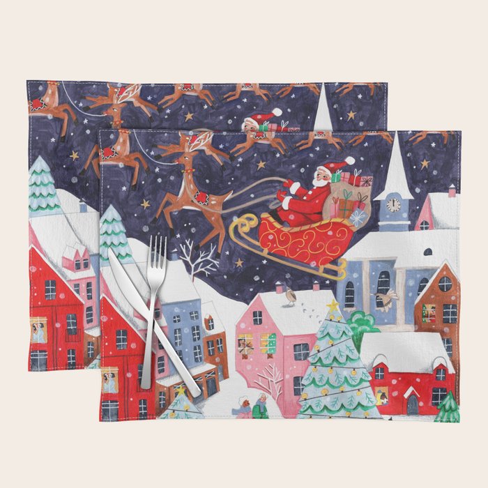 Christmas Village Santa Placemat Gallery Image 1